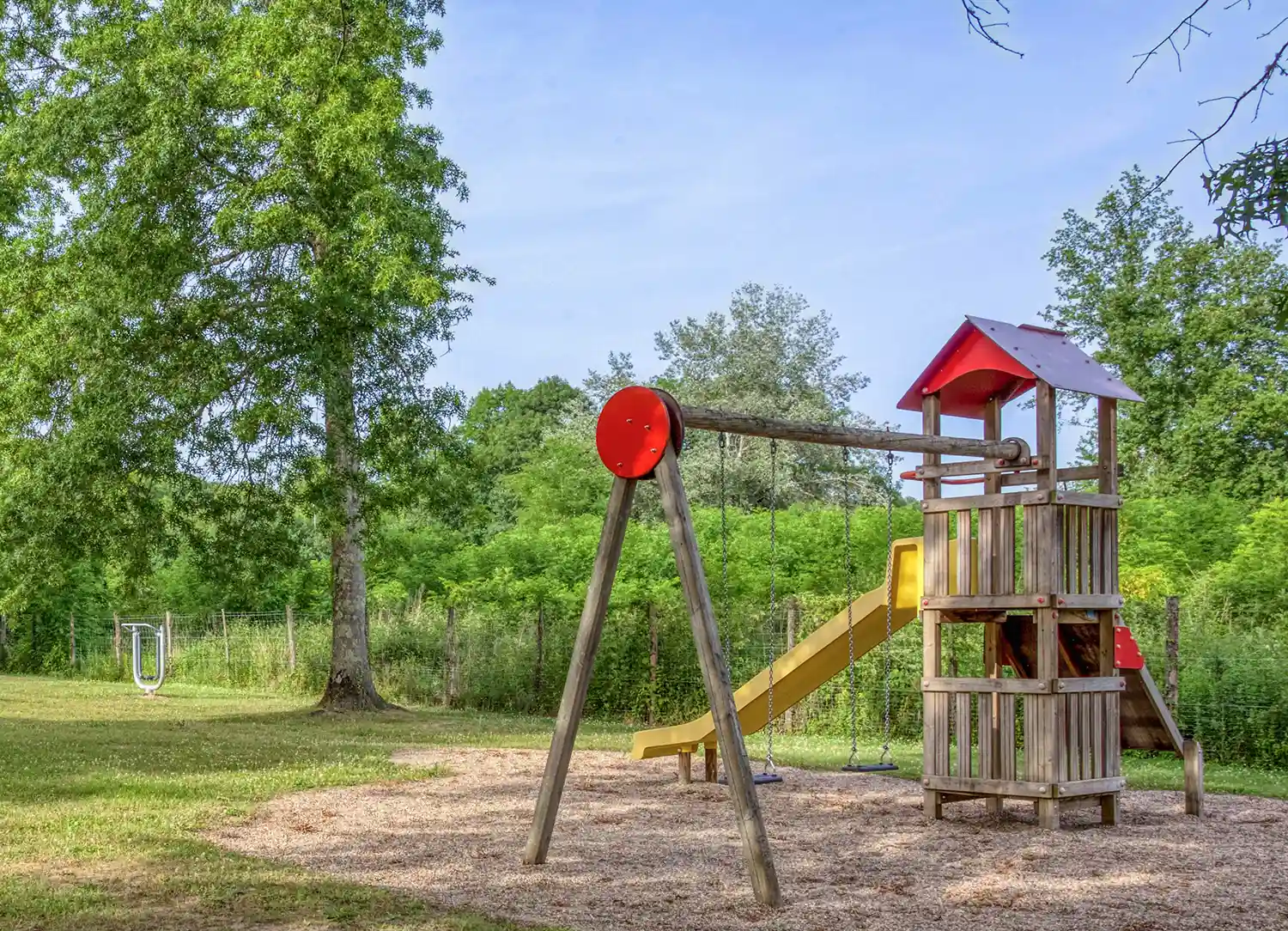 play area with slide