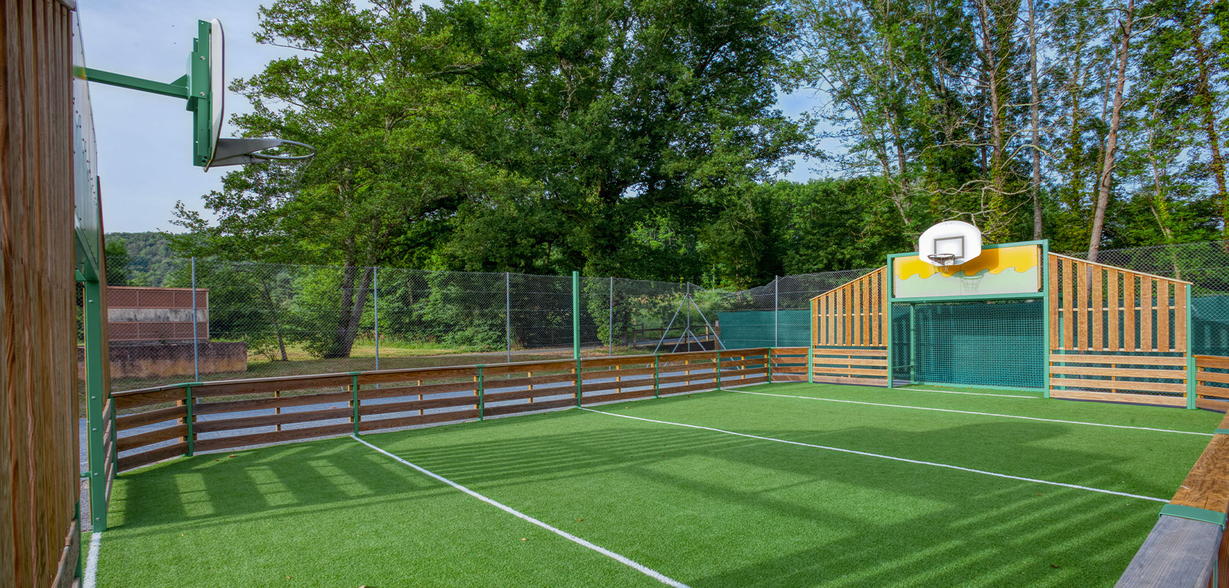 basketball court camping dordogne